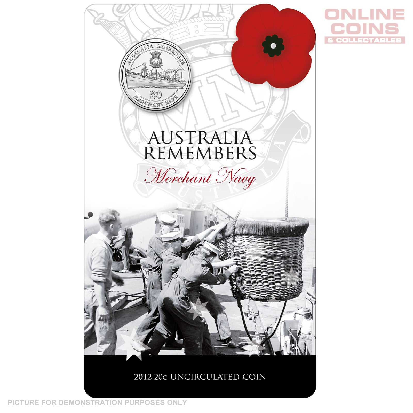 2012 Royal Australian Mint - Australia Remembers - Nurses - Uncirculated 20c Carded Coin